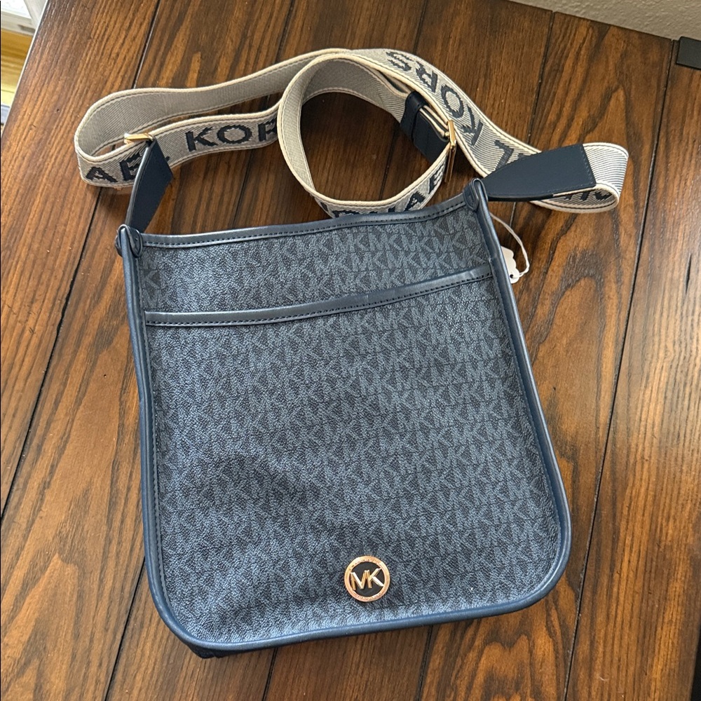 Michael Kors navy blue Messenger Bag